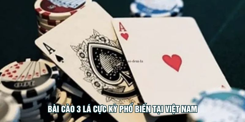 Bài cào 3 lá cực kỳ phổ biến tại Việt Nam